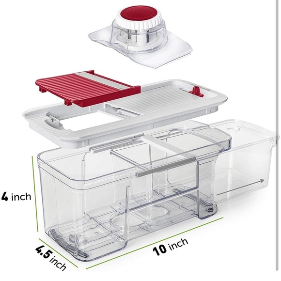 Red and White Vegetable Slicer, Used Once - Picture 2 of 6